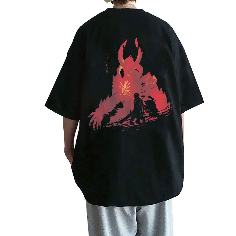 

Game Devil May Cry Dante Devil Trigger T-shirt Summer Men Women Gothic Rock Oversized T Shirts Male Fashion Casual Cotton Tshirt