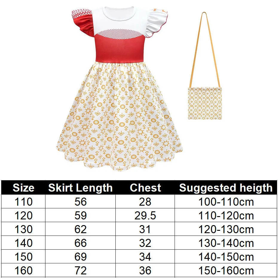 

New Cosplay Costume Kids Girls Tutu Dress Bag Outfits Children TV Fantasia Roleplay Halloween Carnival Disguise Party Suit