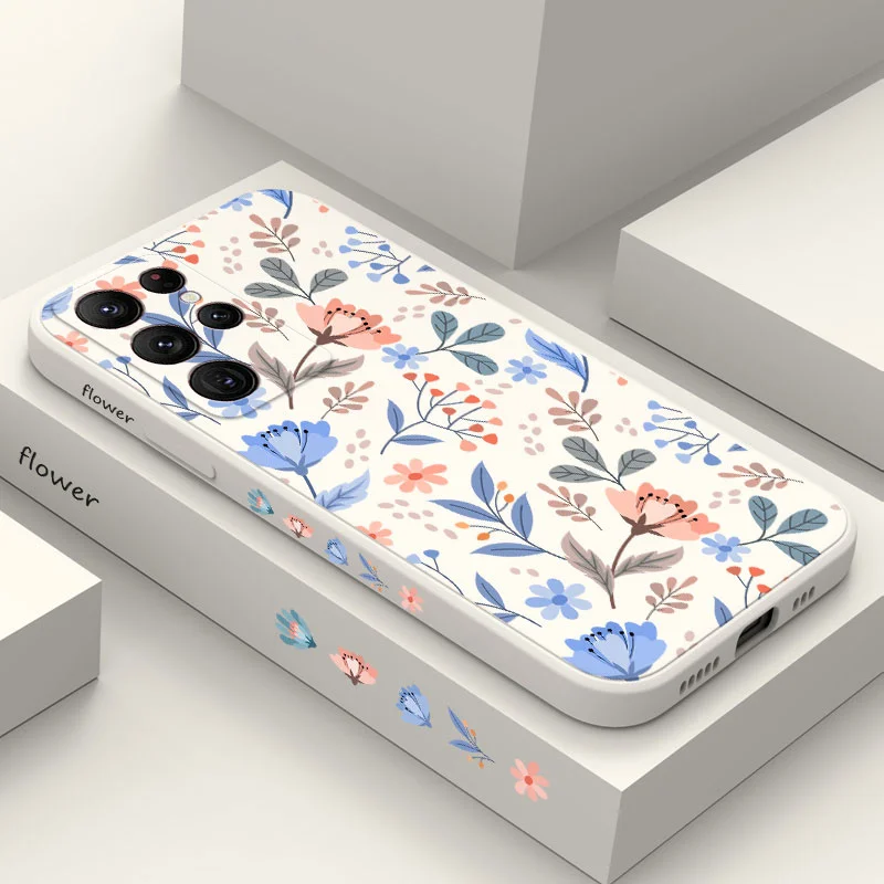 Romantic Garden Phone Case For Samsung Galaxy S24 S23 S22 S21 S20 Ultra Plus FE S10 S9 S10E Note 20 ultra 10 9 Plus Cover