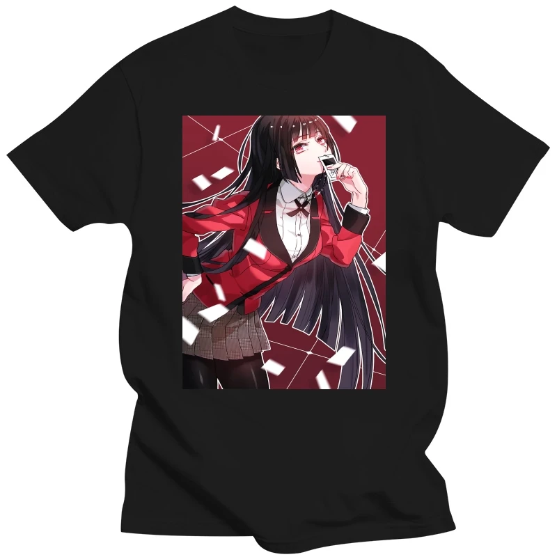 Kakegurui Funny T Shirt Woman Kawaii Summer Tops Cartoon Graphic Tees Fashion Unisex T-shirt Men Cotton Tees Harajuku