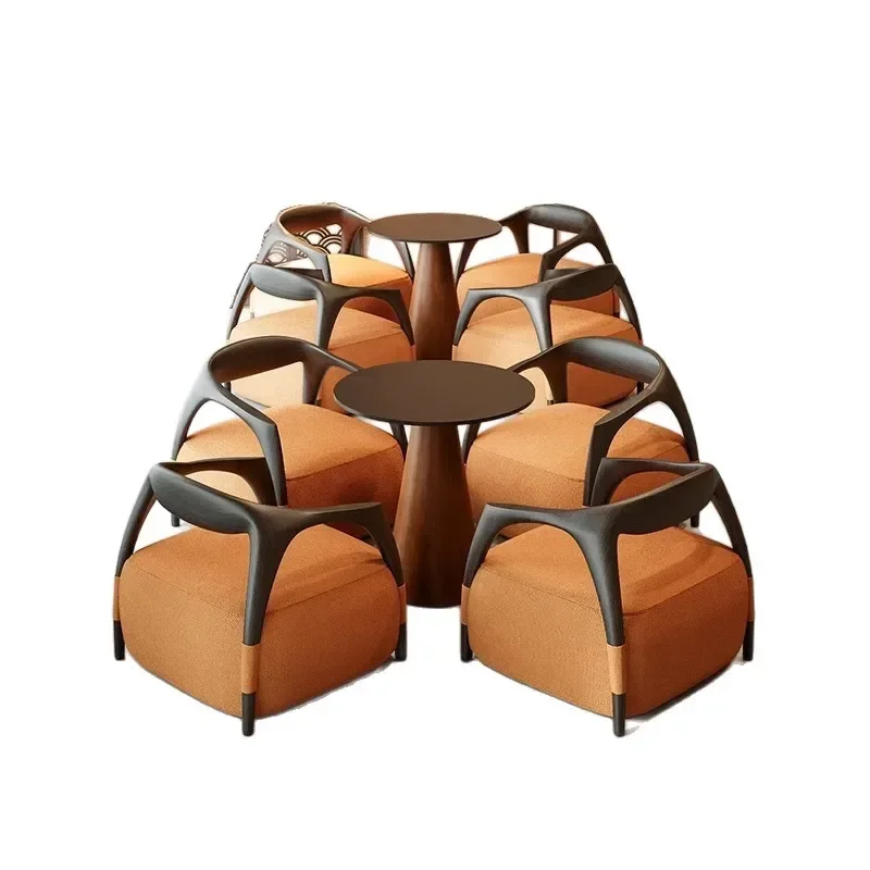 

Medieval style, sales office negotiation table and chair combination, light luxury