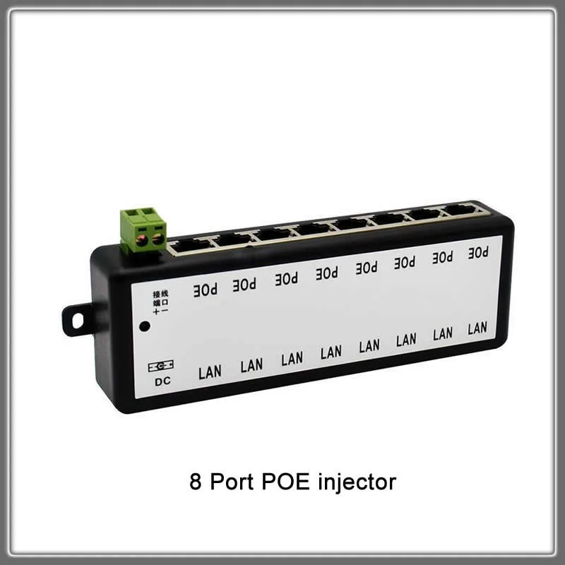 Imagem -04 - Escam-injetor Poe s1 s2 Portas Portas Divisor para Rede Cctv Câmera Switch Poe Energia sobre Ethernet Ahd