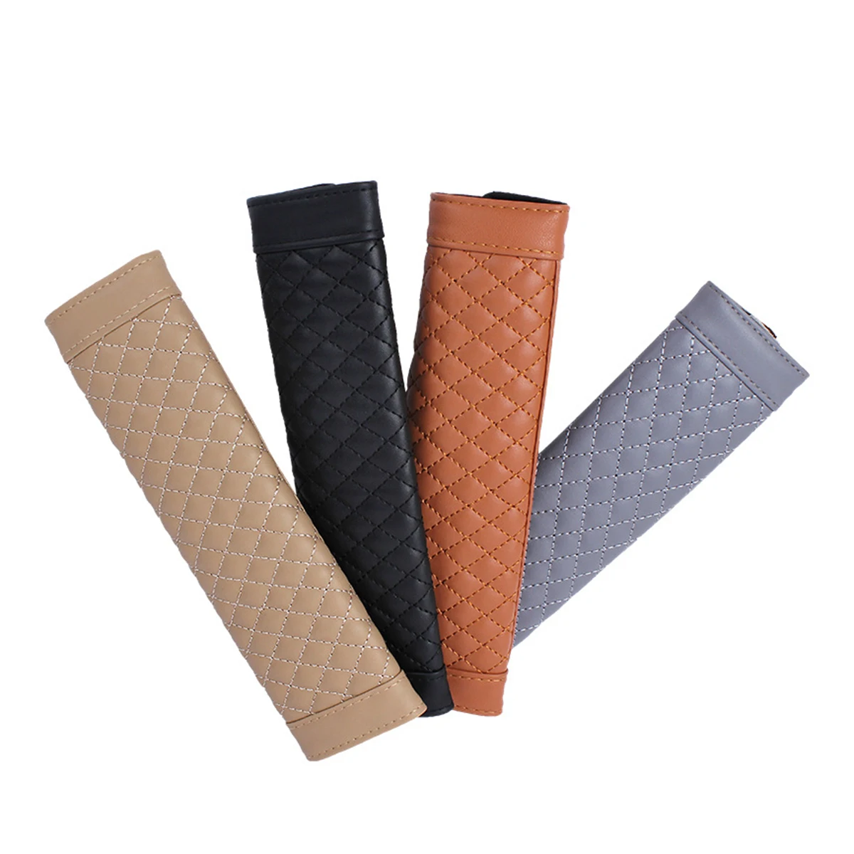 

2 pcs Lambskin Shoulder Pad Cover Auto Car Seat Strap Belt Accessory Soft Anti Static Easy Install