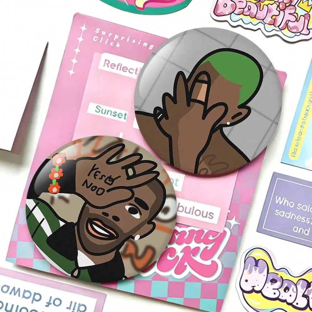 

Blood F-Frank O-Oceans Laser Badge Creative Pins Brooch for Bag Clothes Hat Decor Gifts Fans Collect