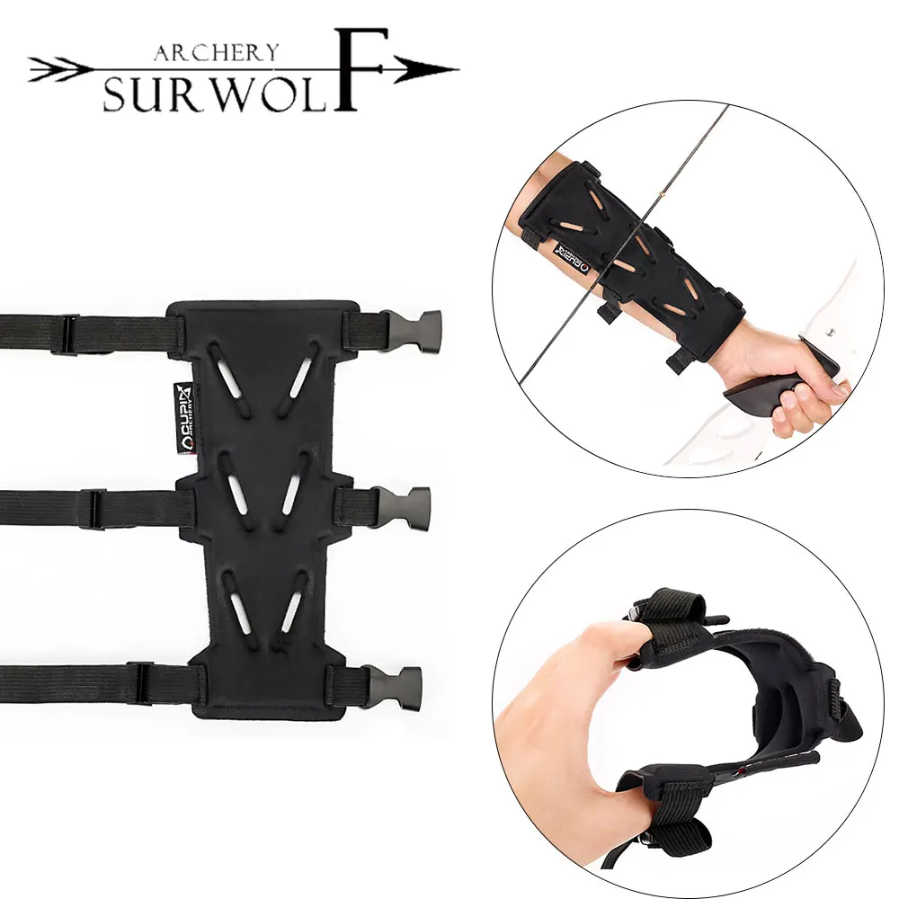 

1 шт., черная защита для рук для стрельбы из лука, двухразмерная ткань, композитная защита для рук, лук, защитное оборудование для охоты и стрельбы, аксессуары для лука