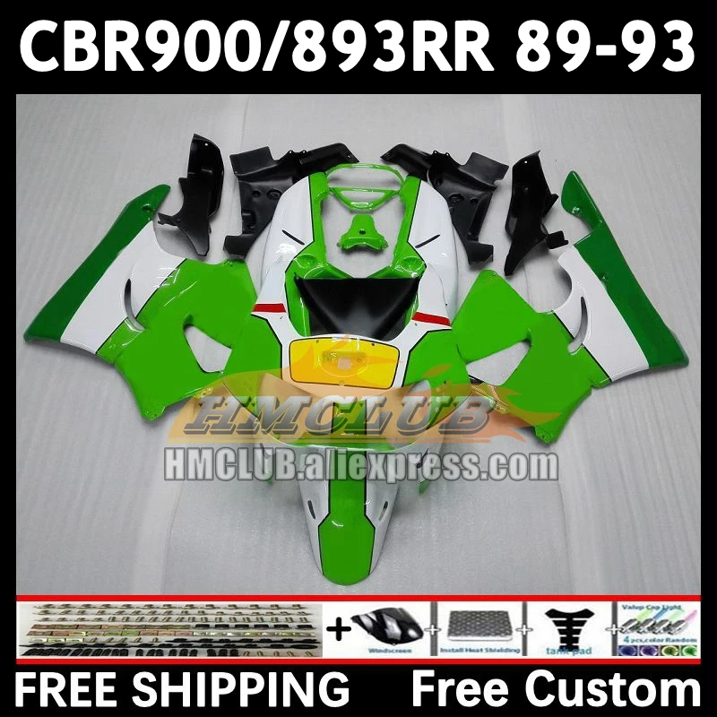 Fairing For HONDA CBR 893RR CBR900RR CBR900 CBR893 RR 71No.13 CBR893RR 89 green white 90 91 92 93 1989 1990 1991 1992 1993 Body