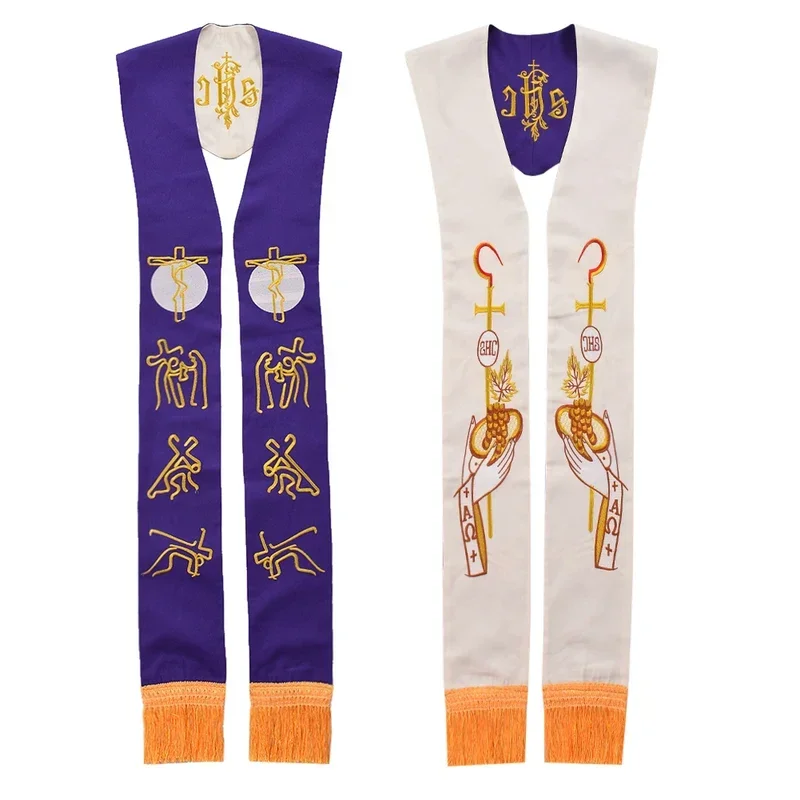 Anglican Priest Clergy Double Sided Unisex Adults Catholic Mass Pastor Liturgical Overlay Reversible Stole MN8