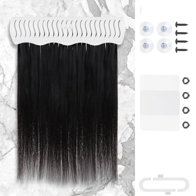 Abkp-suporte de extensão de cabelo para estilo, 4 modos de instalação com ferramenta, suporte de extensão de cabelo projetado para lavar
