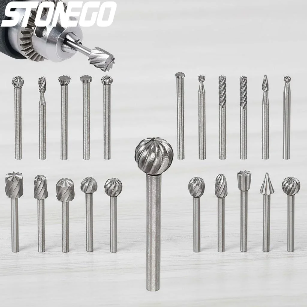 

High Speed Steel Woodworking Rotary File Engraving Milling Cutter Electric Grinder Tool Accessories Grinding for Woodworking