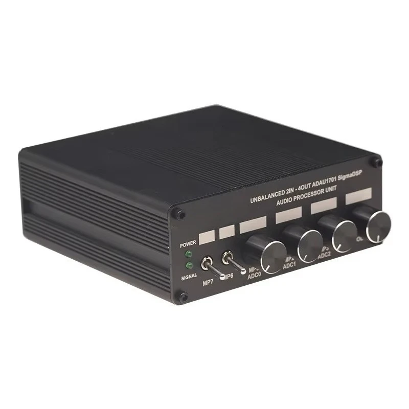 ADAU1701 DSP Audio Processor 2.1/4.0 Electronic Crossover 24-bit ADC DAC 2 In 4 Out 48kHz Subwoofer Board Support SigmaStudio