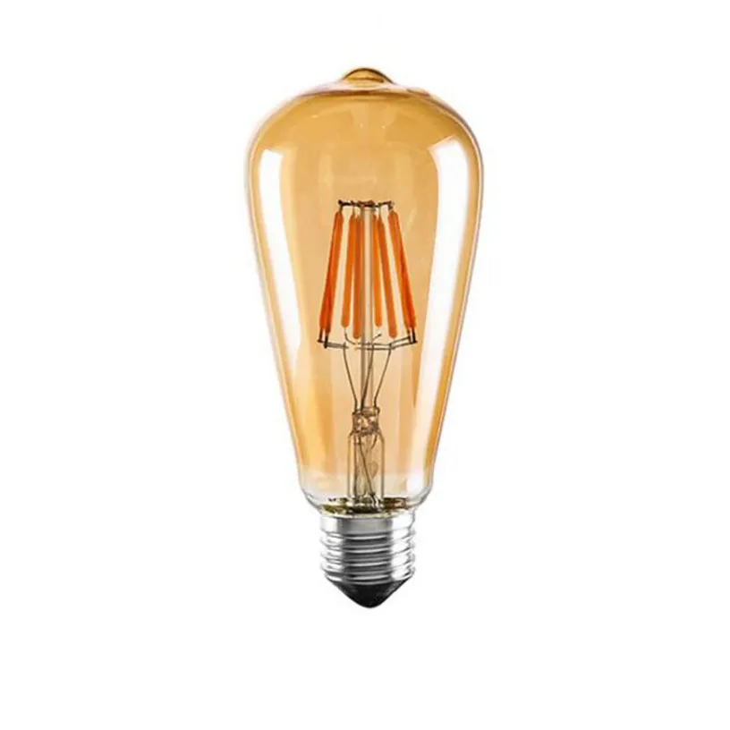 LED ST64 3W 6W 9W 12W 15W 18W 21W Warm White Intage Edison Filament Bulb E27 B22 110V 220V 360 Degree Energy Light Lamp