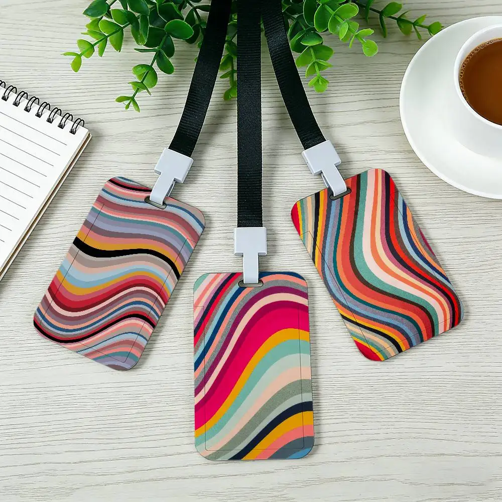Fashion P-Paul Smith Neck Strap Lanyard Card Holder ID Bus Card Cover Badge Holder Pass Hang Rope Lariat Gifts Keys Accessories