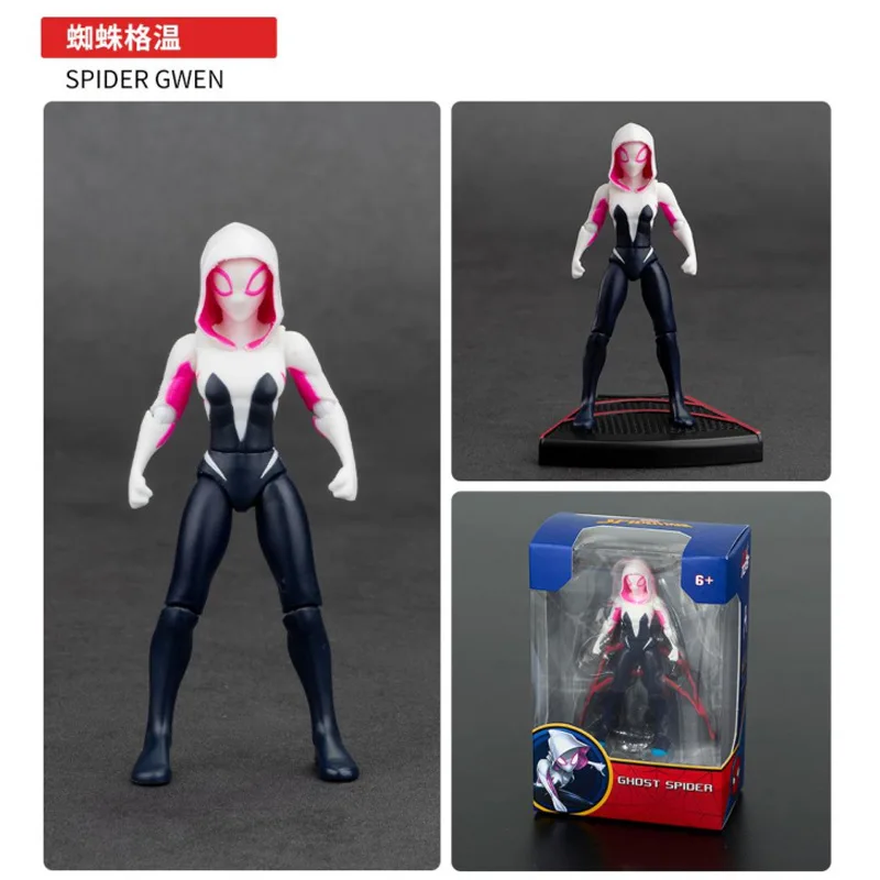 4 inch originele ZD actiefiguur speelgoed Iron Man Scarlet Spider Miles Morales Spider-Man Venom Gwen Anime beweegbare pop model cadeau