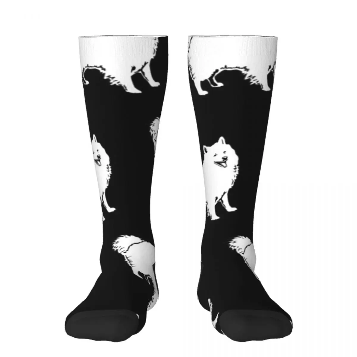 

American Eskimo Dog Breed Pattern Socks happy Men's loose Wholesale Socks Man Women's