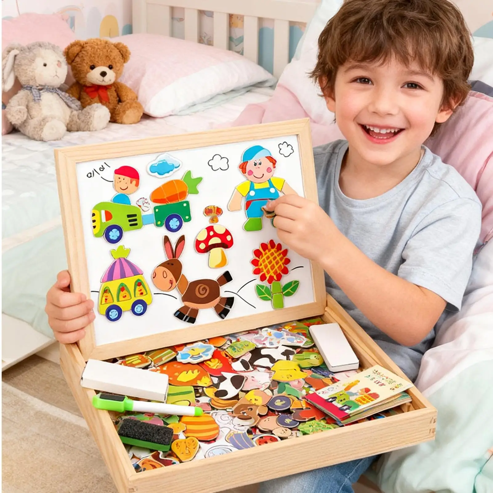 Magnet Boards For Kids Wooden Magnetic Writing Board For Kids Educational Toy Drawing Game For Learning Tool Preschool Classroom