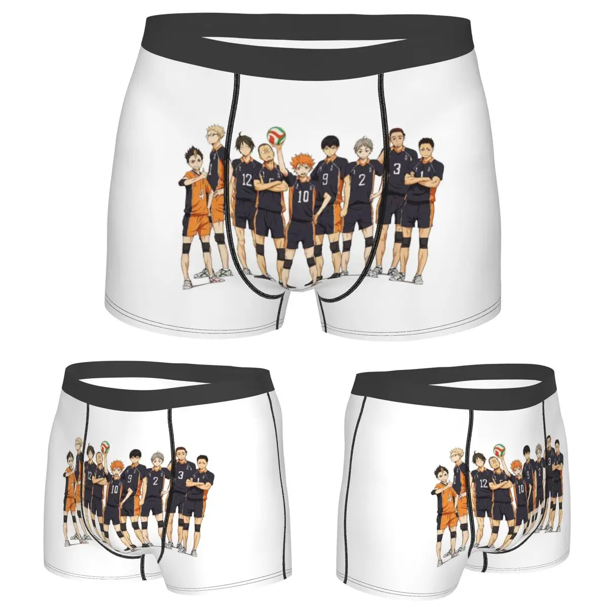 

Трусы-боксеры, шорты Haikyuu! !- Трусики Karasuno, мужское дышащее нижнее белье для Homme, мужской подарок бойфренду