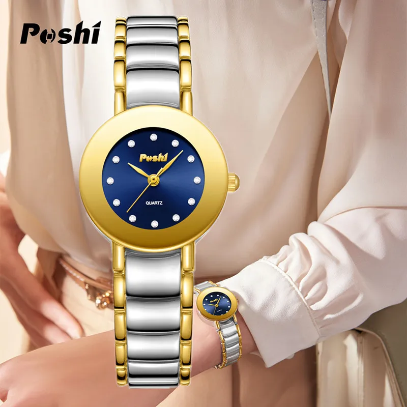 Women Quartz Watch Luxury Rectangle Square Clock Rose Gold Sliver Stainless Steel Orologio Diamond Black Reloj Ladies Wristwatch