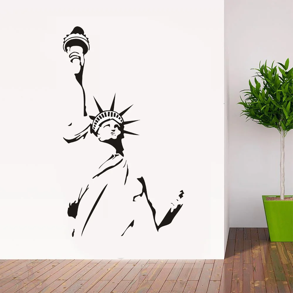 Statue of Liberty New York America Wall Art Sticker Decal DIY Home Decoration Decor Wall Mural Removable Room Sticker