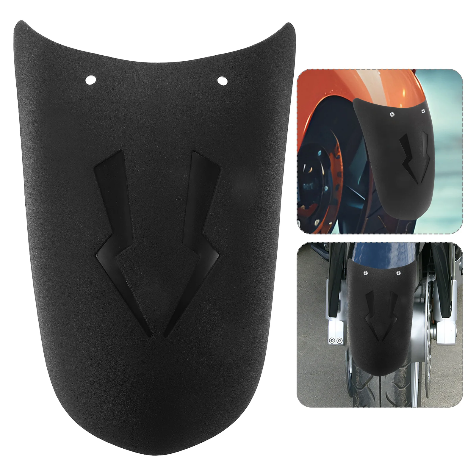 

Front Mudguard Accessories Black PP Cover for Motorcycles Modified Extender Compatible Long Lasting Durability Enhanced