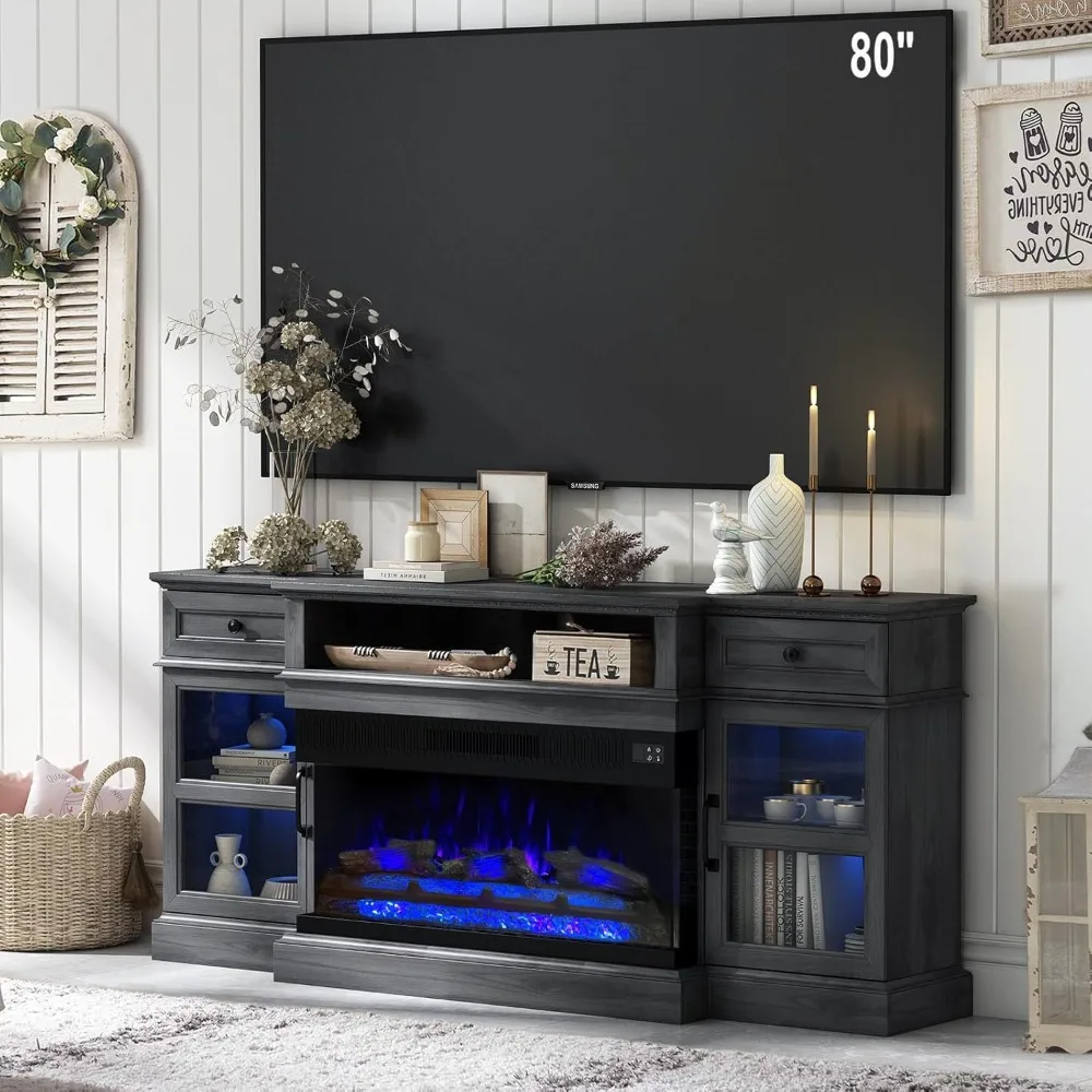 Fireplace TV Stand for TVs Up to 80 inch, 70