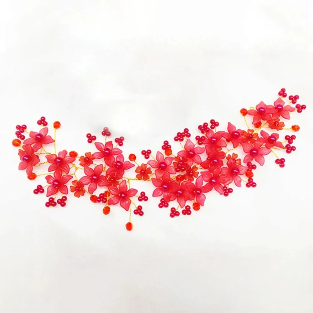 

Exquisite Elegant Bridal Headwear Fairy Luxury Wedding Headdress Tassel Pearl Flower BarrettesBridal Headwear Hair Jewelry