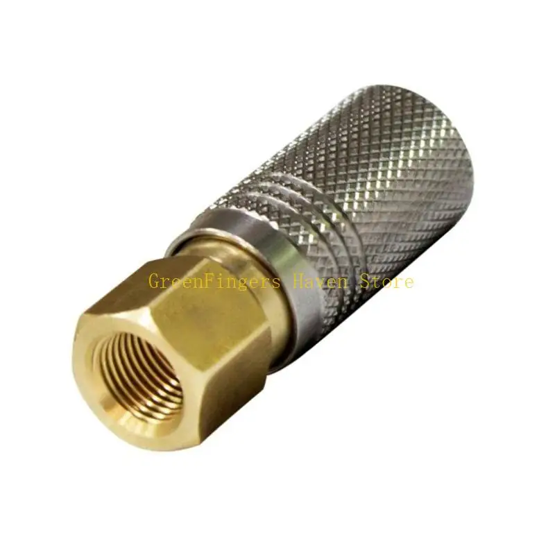 F68D Quick Release Air Connector 8Mm Internal External Threads Heavy Construction Air Inflation Quick Connector