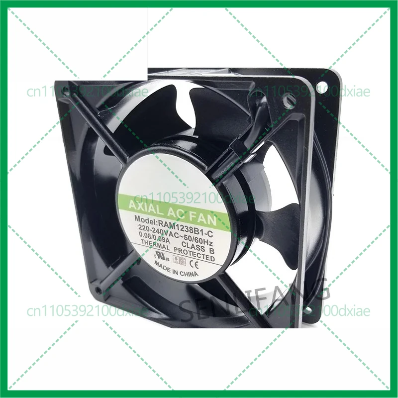 New For XINRUILIAN RAM1238B1-C 12038 Fan AC220V-240V 0.08A/0.09A 2-Line 120x120x38MM Square Cooling