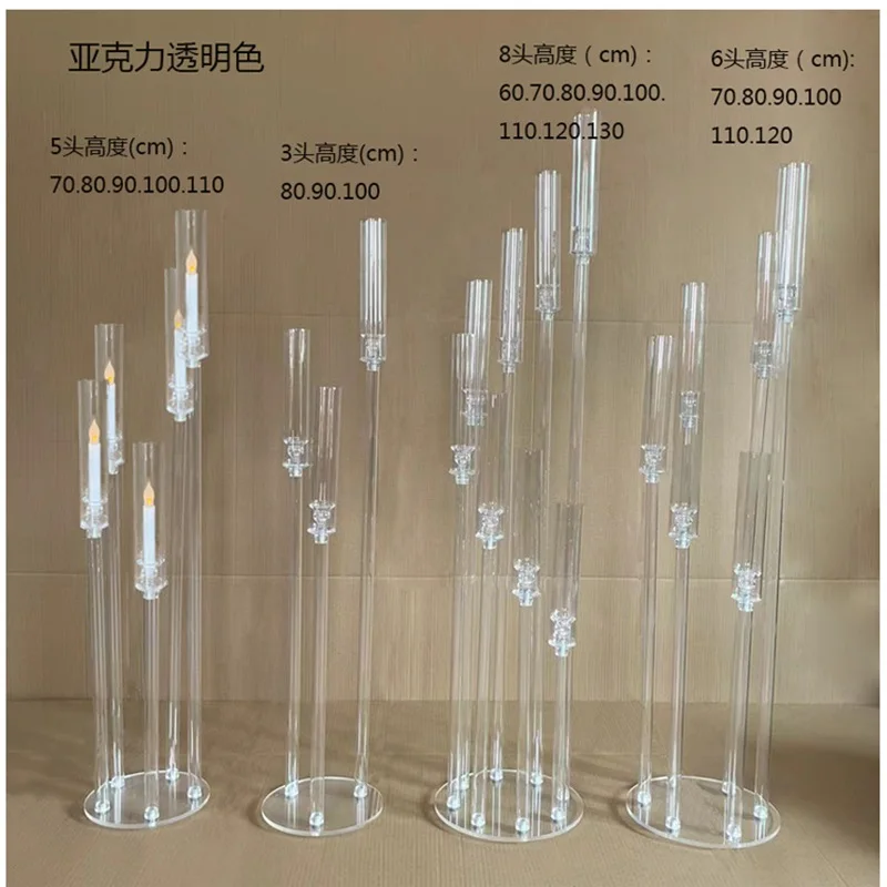 

2pcs 5pcs 10pcs Wedding Decoration Centerpiece Candelabra Clear Candle Holder Acrylic Candlesticks for Weddings Event Party