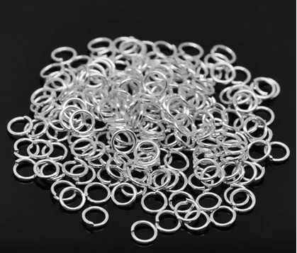 Sprzedaż hurtowa biżuterii ze stali posrebrzanej na gorąco 5mm (1/4 "), akcesoria jubilerskie sprzedawane za partię 200 sztuk/partia