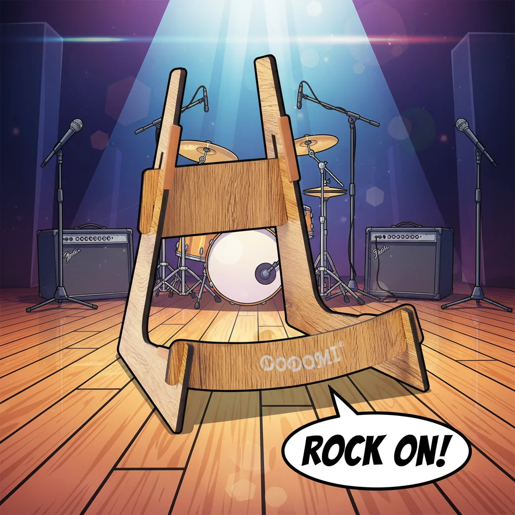 1 Stück faltbarer Gitarrenständer aus Holz, rutschfester Instrumentenhalter für Akustikgitarre, Ukulele, Violine, tragbares L-förmiges Display-Rack