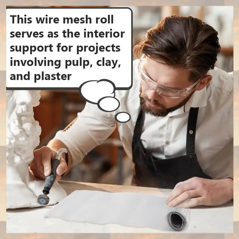 

Flash Trend 3 Meters/9.8 Ft Aluminum Sculpting Wire Mesh 11.8 Inch Aluminum Wire Mesh Roll For Sculpting Clay Craft-Wire Mesh