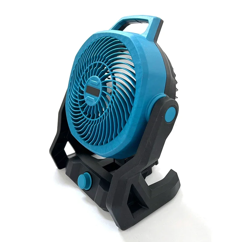 Campingventilator Aangedreven desktopvloerventilator Multifunctionele verstelbare kop 3-snelheidsinstelling Aangedreven desktopvloerventilator Geschikt voor Makita