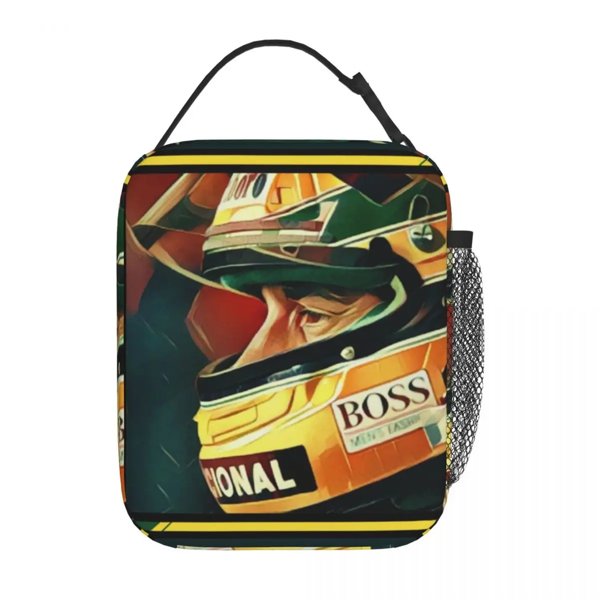 Ayrton Senna Insulated Lunch Bags Thermal Bag  Meal Container Leakproof Lunch Box Tote for Men Women School Travel