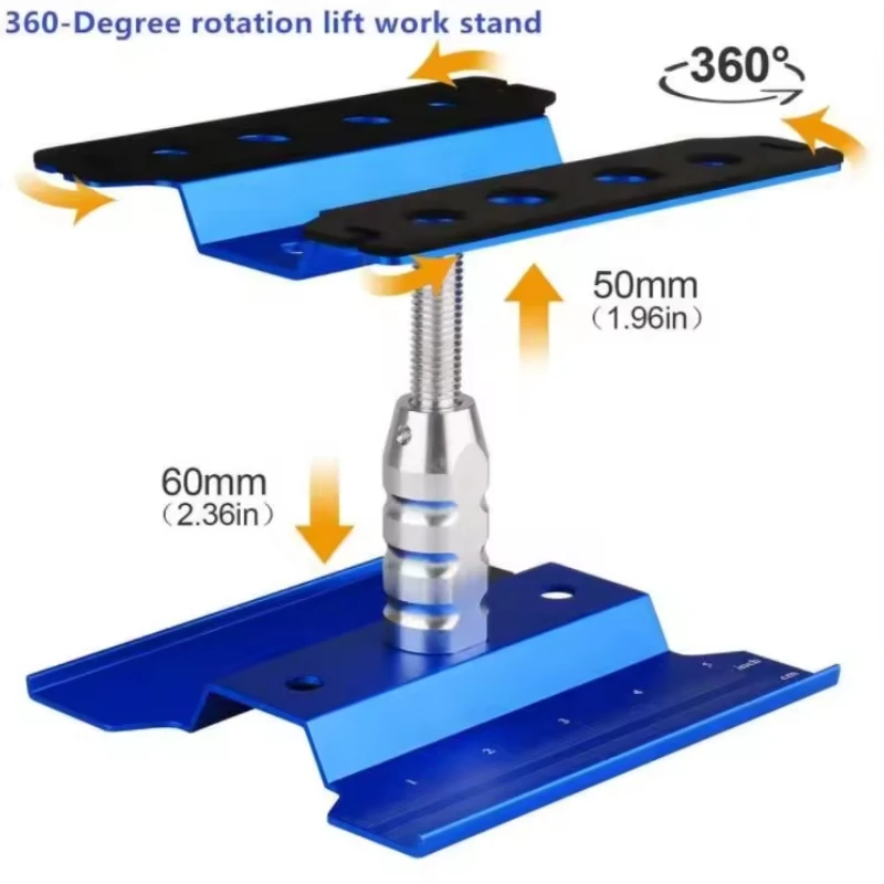 Soporte de trabajo de elevación de herramientas de coche RC, plataforma de montaje, estación de reparación giratoria de 360 grados para Buggy Crawler, 1/10, 1/8