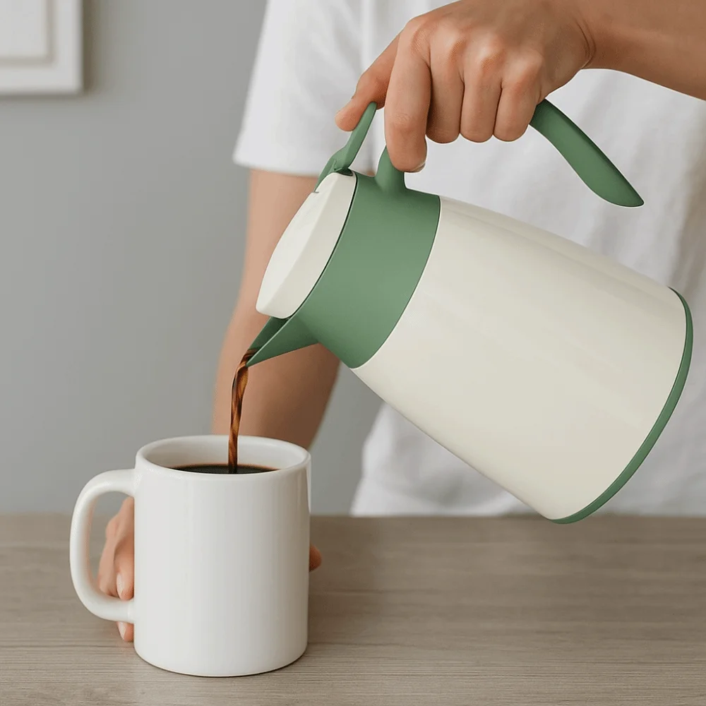 

Large Capacity Insulated Kettle Leak Proof Glass Inner Liner Thermos Bottle Thermal Insulation Panda Pattern Hot Water Bottle