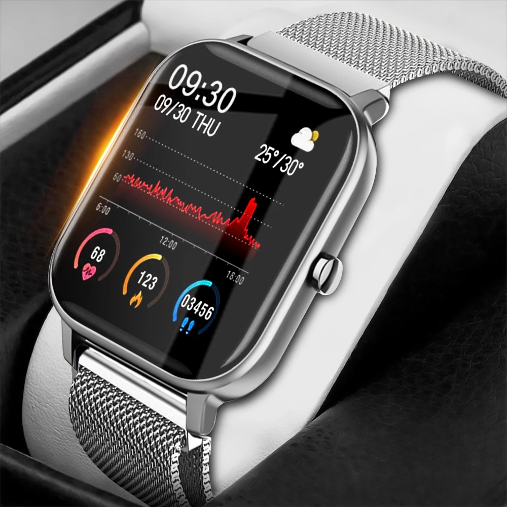 Women's casual watch Heart rate and blood pressure health monitoring intelligent bracelet full touch screen men's watch fashion