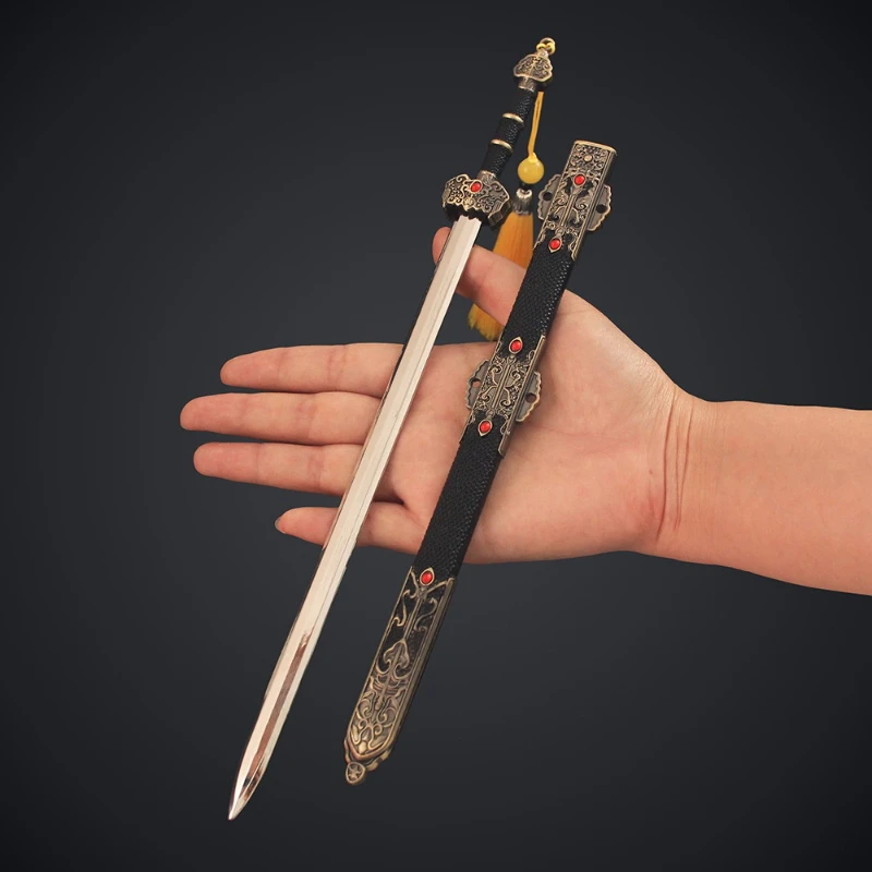 11.81in Oude Chinese Zwaarden Perifere Xuan Schede Ster Zwaard Ontsnijdbare Modellen Metalen Collectible Ornamenten Jongens Speelgoed Geschenken