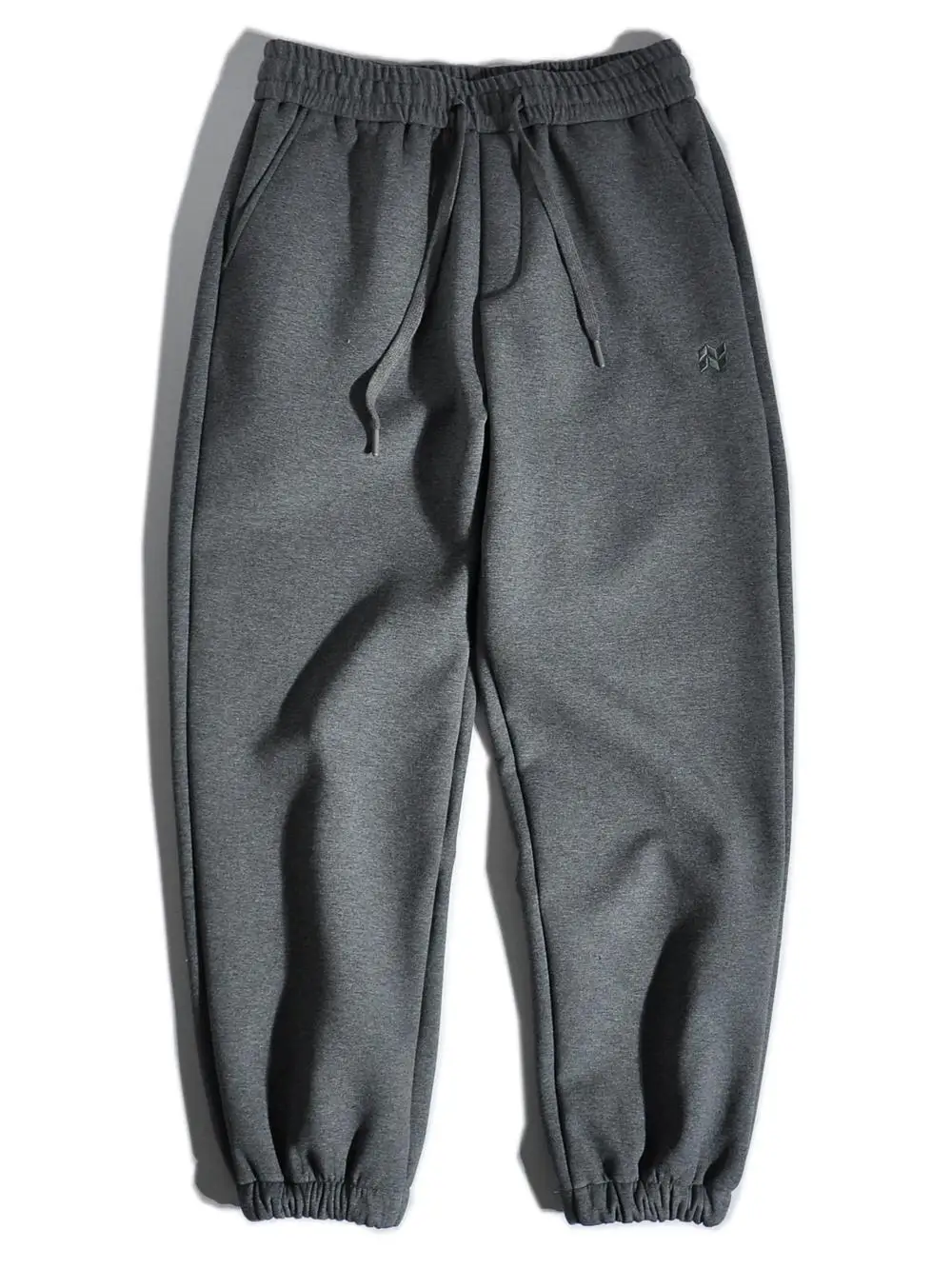 

Thiened Fce Lined American Sle Embroidered Warm Sweatpants Loose Straight Cut Cuffed Casual Knitted Sports Pants