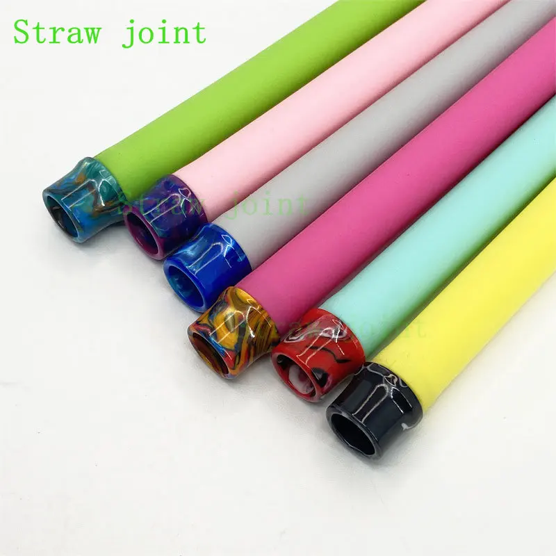 10PCS 810 Random Colors Resin Straw Joint