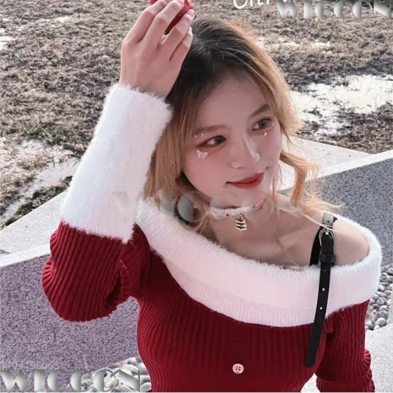 2026 عيد الميلاد فستان أحمر لعبة أنيمي تأثيري حلي حمالة تنورة قصيرة مثير ملابس امرأة ساخنة كوس دعوى مهرجان الهالوين #5