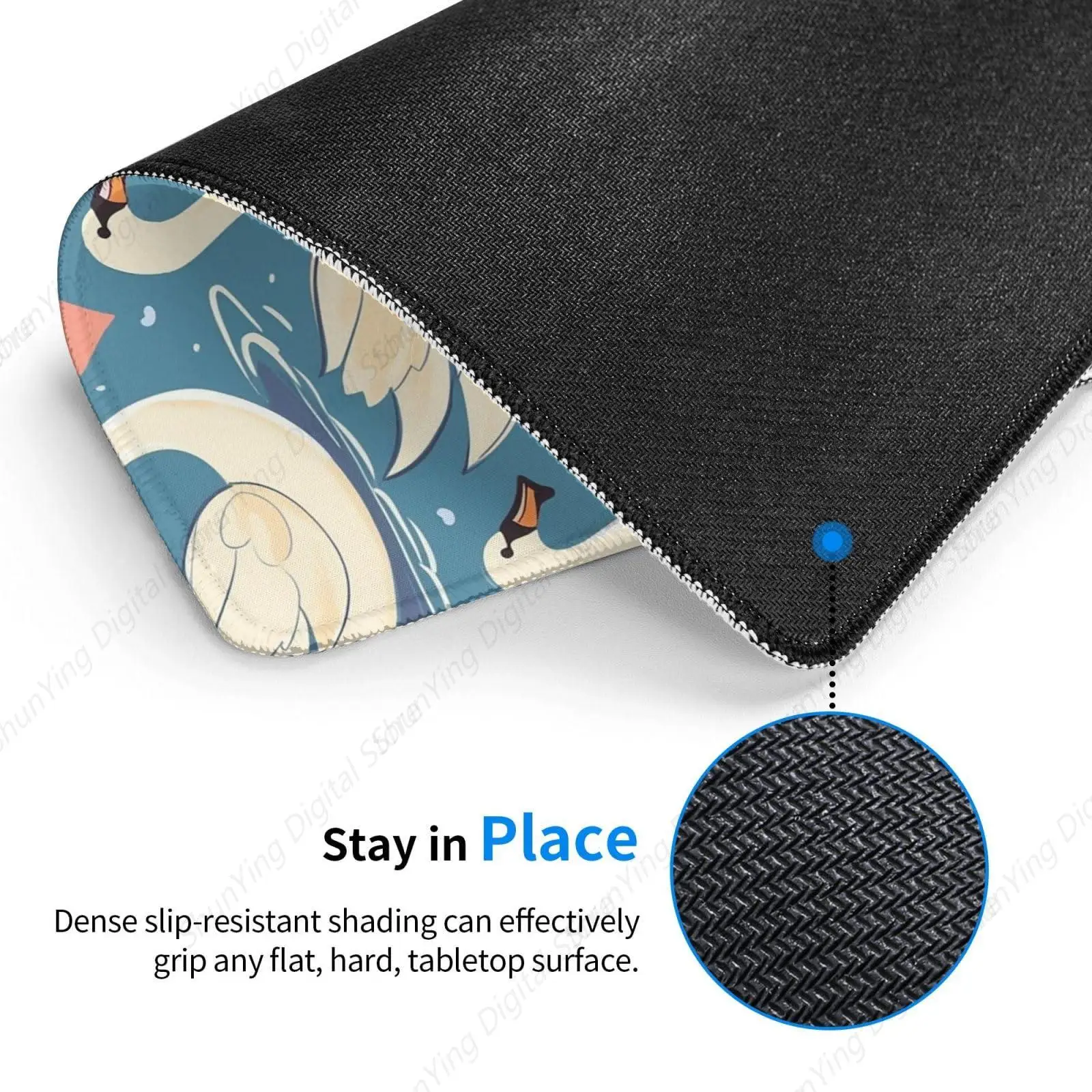 Tapis de souris antidérapant avec caoutchouc, tapis de table de jeu, tapis de souris fz mignon, tapis de clavier lavable, ordinateur de travail, 18x22cm