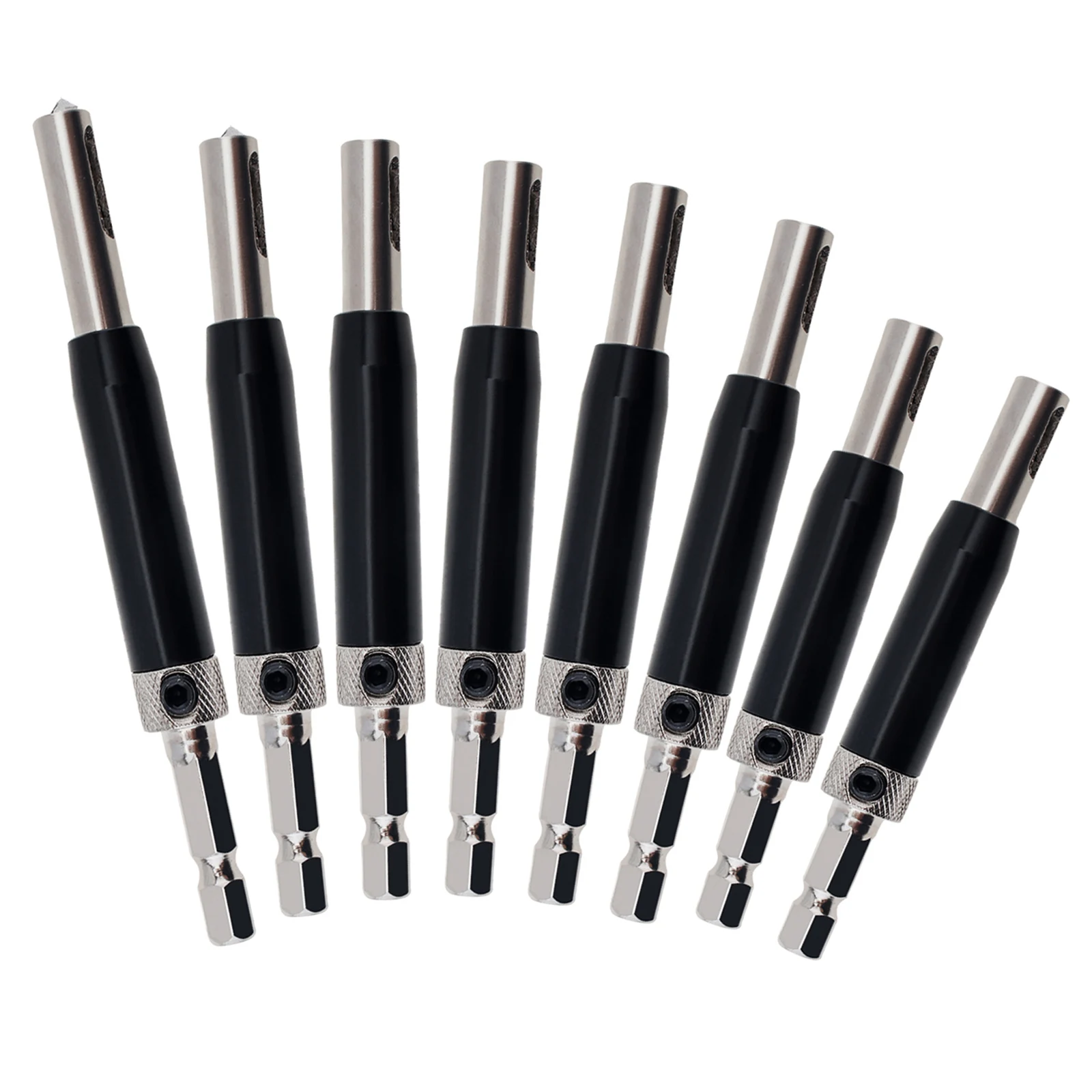 Set di punte da trapano autocentranti da 16 pezzi per strumenti per la lavorazione del legno cerniera per porte e finestre con chiave esagonale strumento per punte da trapano con cerniera a codolo esagonale