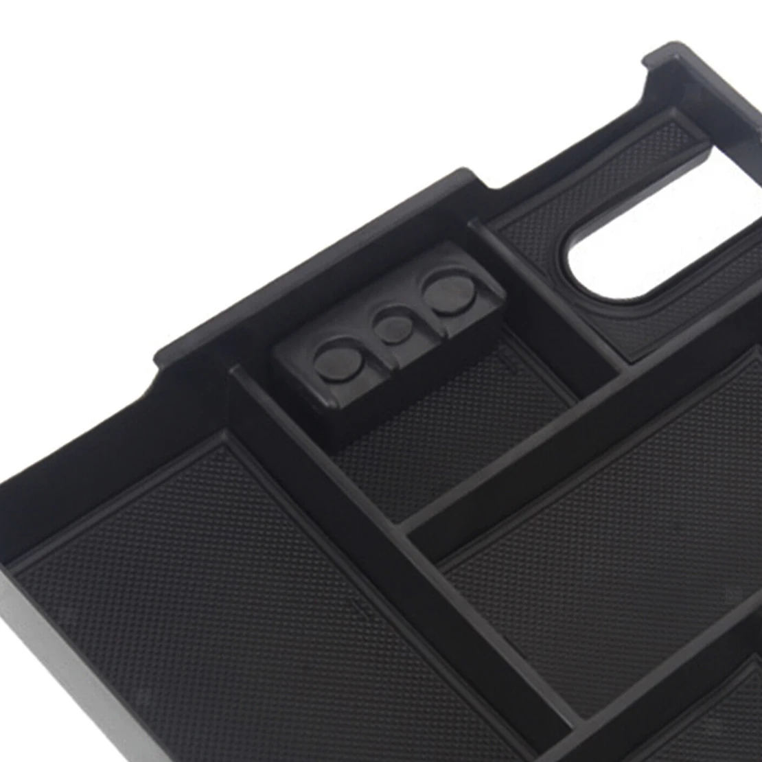 Caja de almacenamiento de reposabrazos para el Interior del coche, bandeja organizadora compatible con Toyota Tundra 2014, 2015, 2016, 2017, 2018, 2019, negro