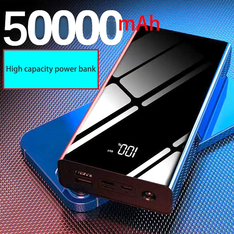 100% Original Power Bank 50000 MA Power Bank 40000/30000/20000mAh  Large Capacity Mobile Power Phone Universal