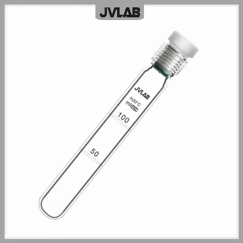 Nessler Glasses(tube) Glass Screw Colorimetric Tube Explosion-proof Test Tube With PTFE Plug Pressure Resistance 10 25 50 100ml