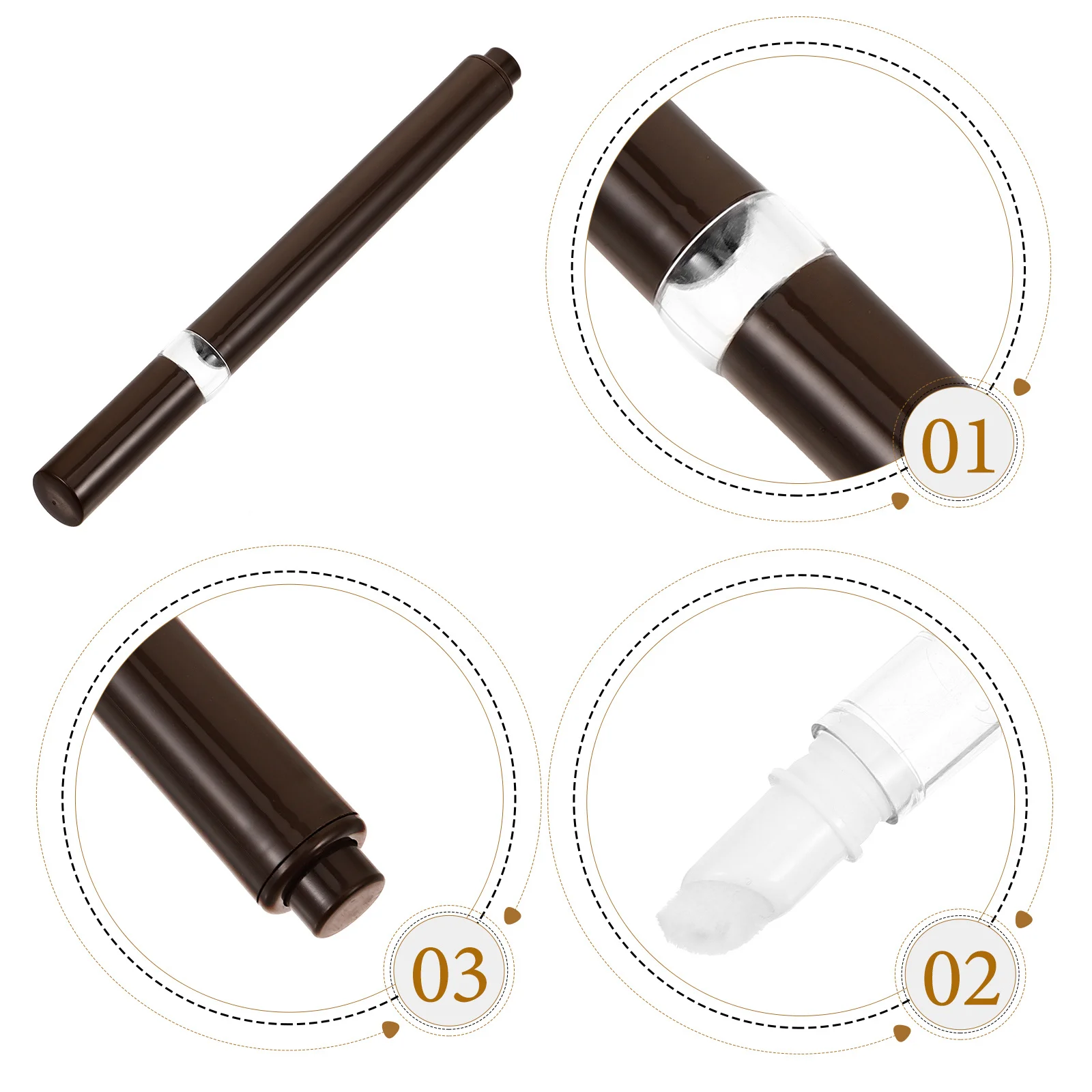 2ml 再利用可能なネイルオイルペン リップグロス容器 空のキューティクルオイルペン ブラシチップ付き 多機能液体トラベルチューブ