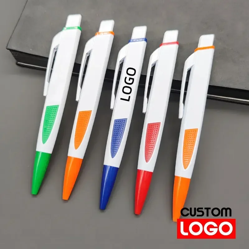 

100pcs Customizable Bulk Ballpoint Pens with Imprinted Logo for Office Use and Advertising Logo for Promotional Stationery