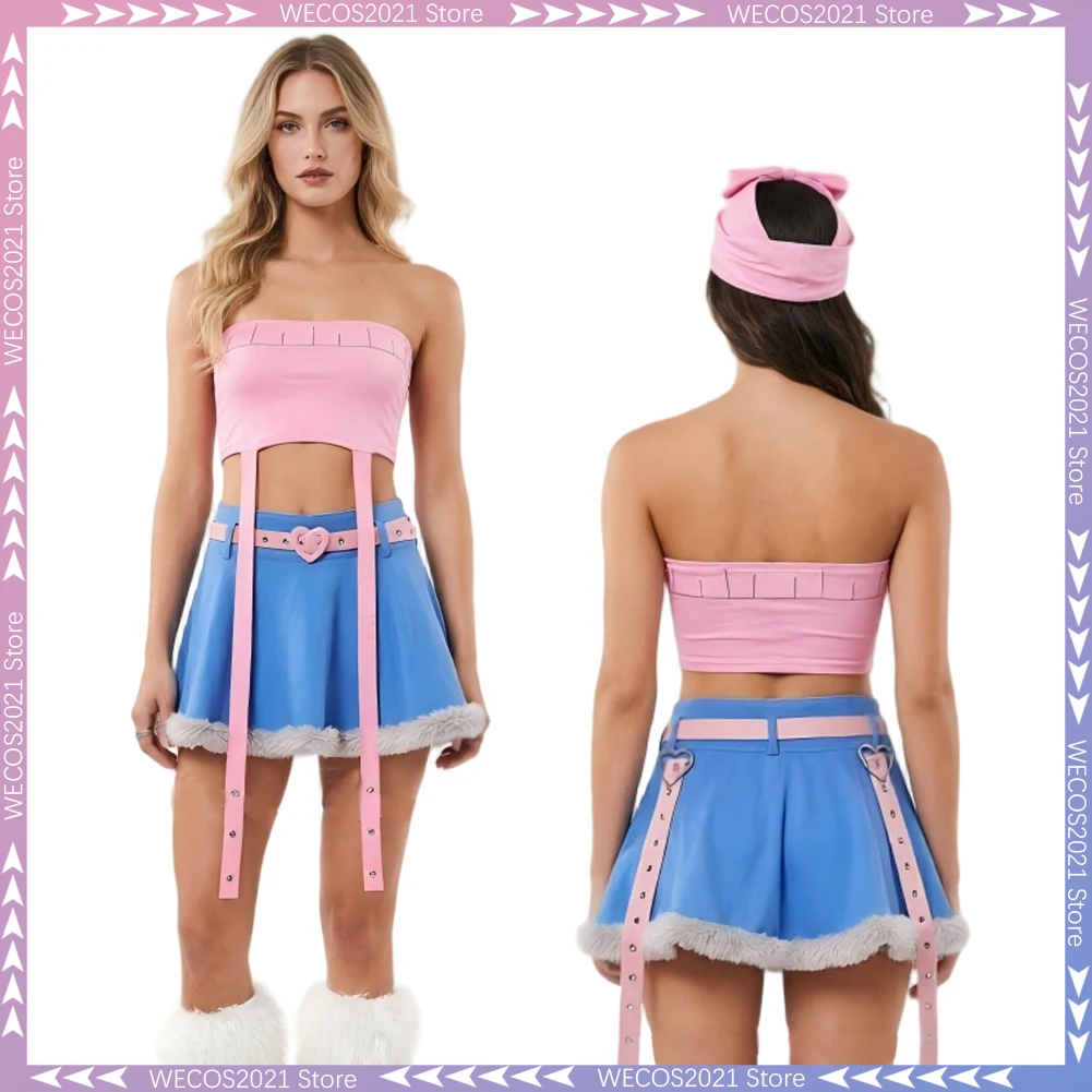 Disguise Anime Stage OF Alien MIZi Cosplay Pink Tops Skirt Women Costume Halloween Female Role Play Fancy Dress Up Party Clothes