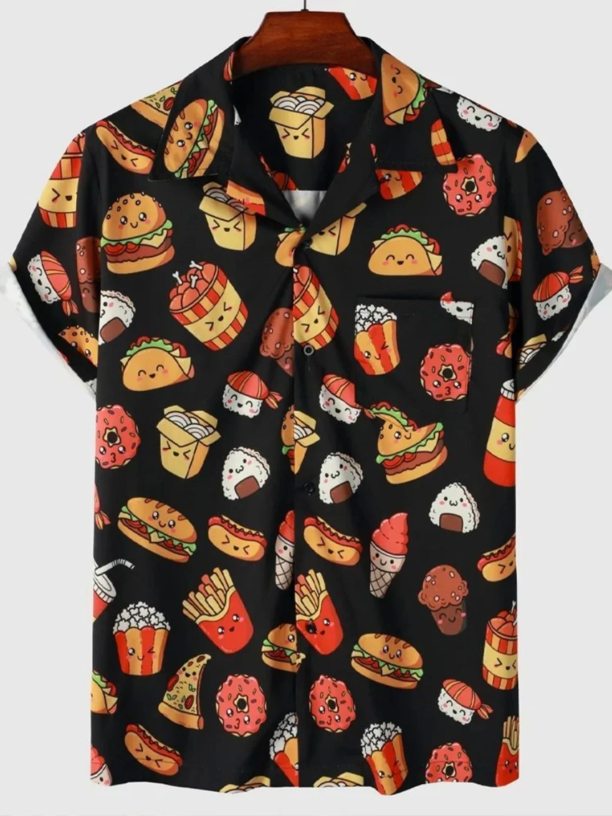 

Men's Retro Hip Hop 3D Printed ort Sve irt Comfortable Breathable Skin-Friendly Polyester Blend Casual Faion Top