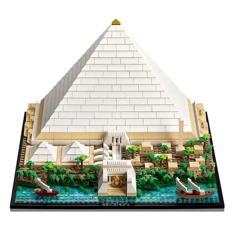 The Great Pyramid Of Giza Building Blocks Bricks Model Classic City Architecture Compatible 21058 Birthday Christmas Toys Gifts